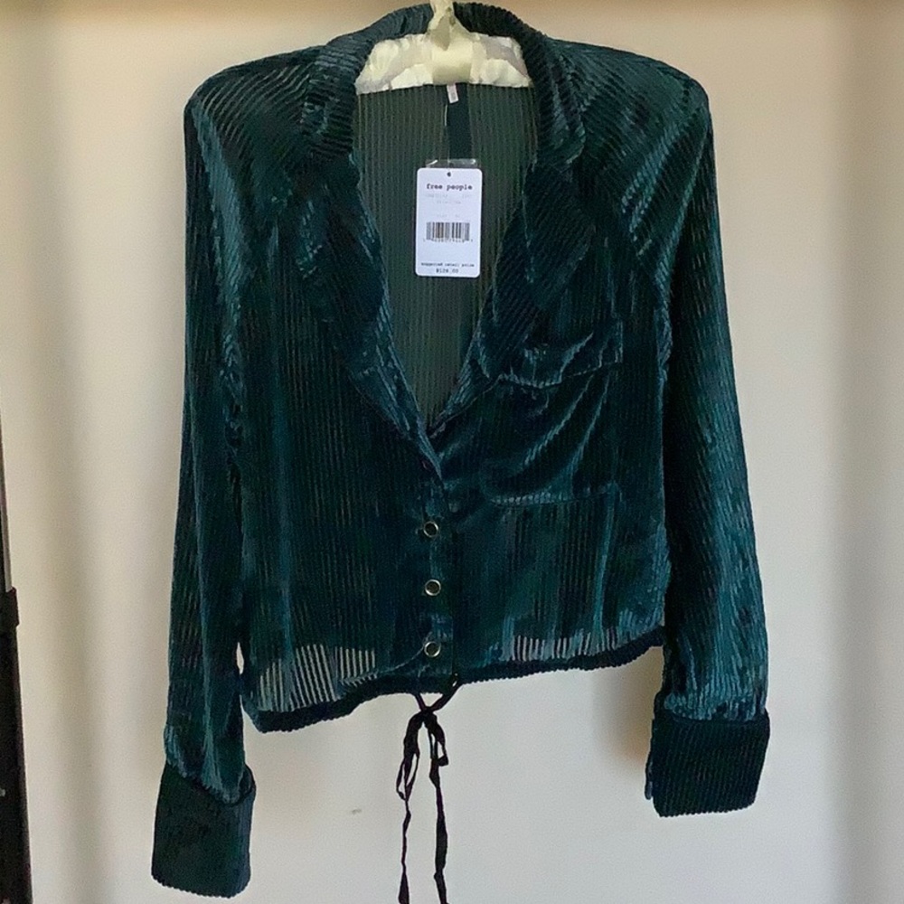 Free People velvet top